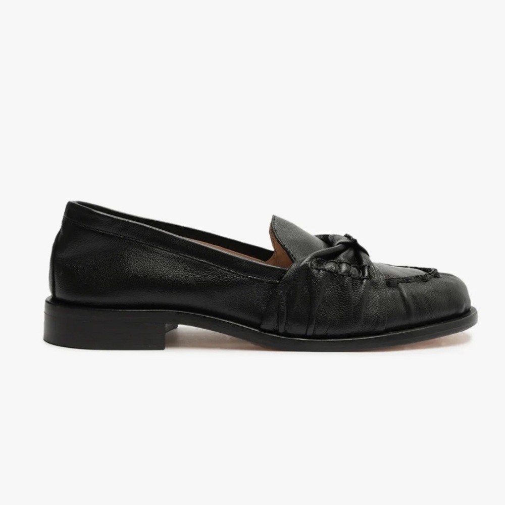 SCHUTZ Black Leather Loafers